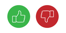 Like And Dislike SVG Icon Set For Website And Mobile Applications.