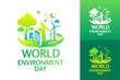 World environment day logo design template 