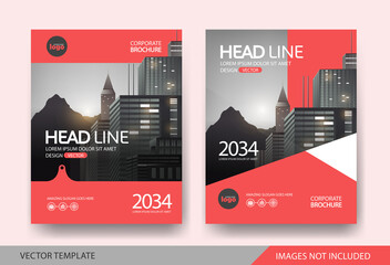 Wall Mural - corporate book cover design layout template
