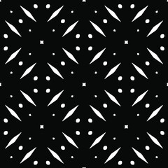 Wall Mural -  Geometric vector pattern with triangular elements. Seamless abstract ornament for wallpapers and backgrounds. Black and white colors.