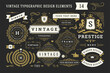 © provectors - Vintage typographic decorative ornament design elements set vector illustration