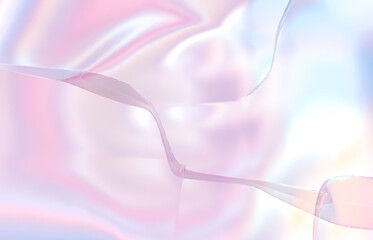 Aufkleber - Abstract geometric crystal background, iridescent texture, liquid. 3d rendering.