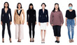 © Jade - Full body length diversity of 20s 30s Asian Women diversity career que line