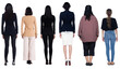 © Jade - Full body length diversity of 20s 30s Asian Women diversity career que line