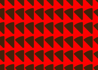 Wall Mural - Watermelon. Brown triangle on a red background. Seamless texture.