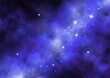 天の川銀河　背景イラスト素材（紫色）