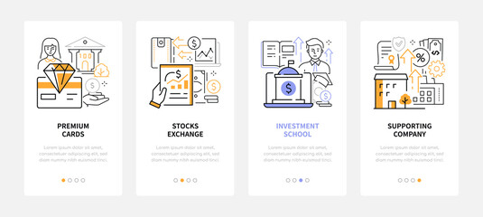 Wall Mural - financial management - modern line design style web banners