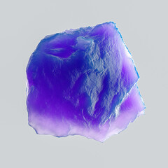 Wall Mural - blue colorful gradient design element, extraterrestrial alien stone 3d material rendering