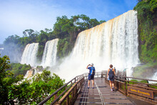 Iguazú Falls In Argentina Bordering Brazil