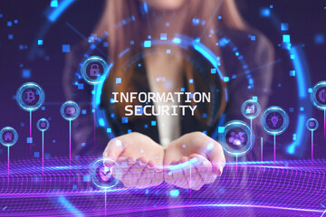 business, technology, internet and network concept. young businessman working on a virtual screen of