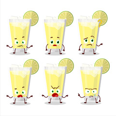 Canvas Print - Cartoon character of lemonade with what expression