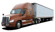 © andrew7726 - Large american modern truck with an brown cab isolated on a white background.