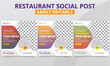 © creativehero - Professional Food Promotion Social Media Post and Square Web Ads Banner Templates Pack.