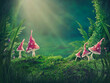 Magic forest background,