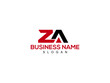 ZA Letter Logo, za logo icon vector for business