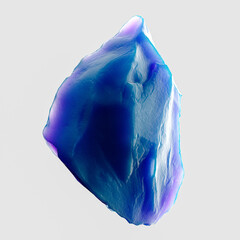 Wall Mural - blue colorful stone rock shape design element, futuristic material. suitable for social media posts,