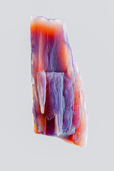 Wall Mural - Bright colorful gradient color abstract gemstone design element isolated on black, futuristic 3d rendering background. Idea for social media posts, mobile apps, banners design and web/internet ads.