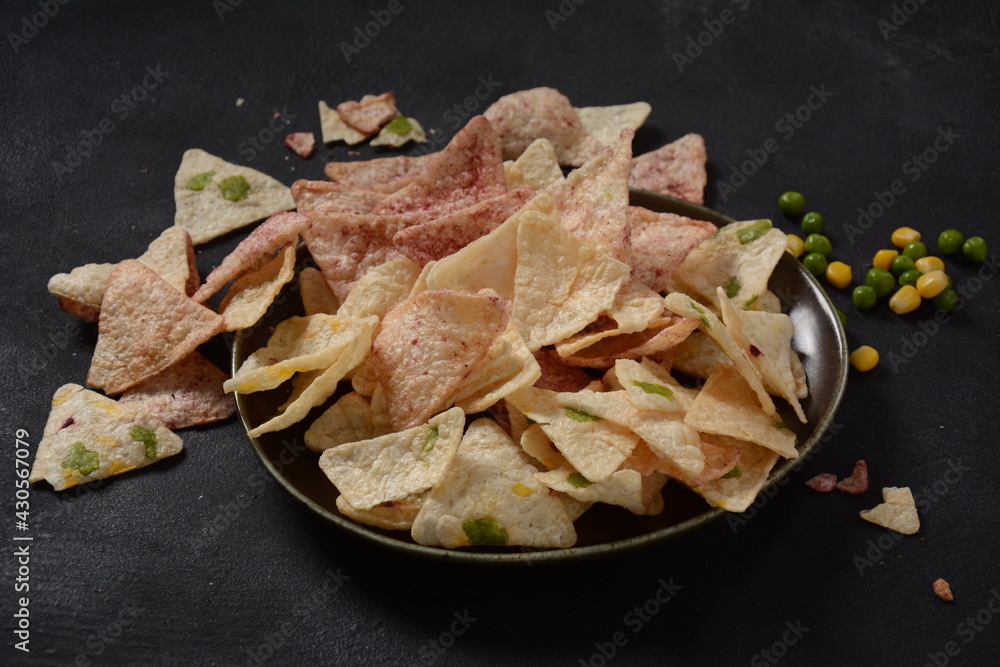 Сhips made from rice and beans with different flavors. Healthy Gluten ...
