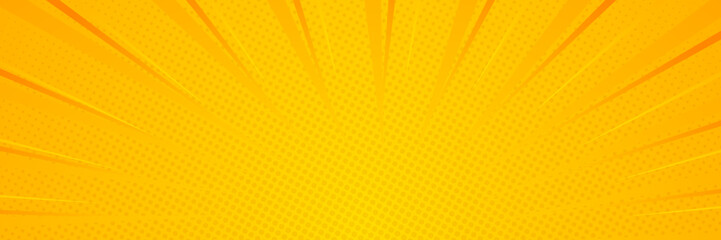rays background. pop art style. yellow retro background. vector