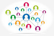 Social network connection concept illustration. Social media icon. Vector illustration