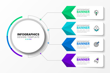 Infographic design template. Creative concept with 4 steps