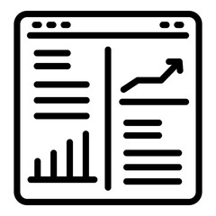 Poster - Service market studies icon. Outline Service market studies vector icon for web design isolated on white background
