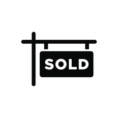 Poster - Sold sign icon