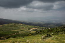North Israel In Cloudy Weather Near The Nimrod Fortress