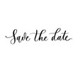 © ku4erashka - Save the date. Text calligraphy vector lettering for wedding or love card.