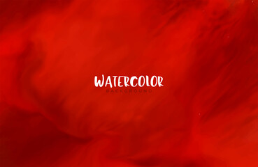 Wall Mural - Red abstract watercolor paper background texture, vector illustration