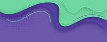 New Bright Colors Green And Purple Abstract Modern Background Futuristic Graphic Energy Sound Waves Technology Concept Hand Drawn Doodle Waves Dynamic Green Shapes In Summer Colors.