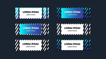 Wall Mural - Modern geometric lower third banner template design. Gradient lower thirds set template vector. Vector illustration