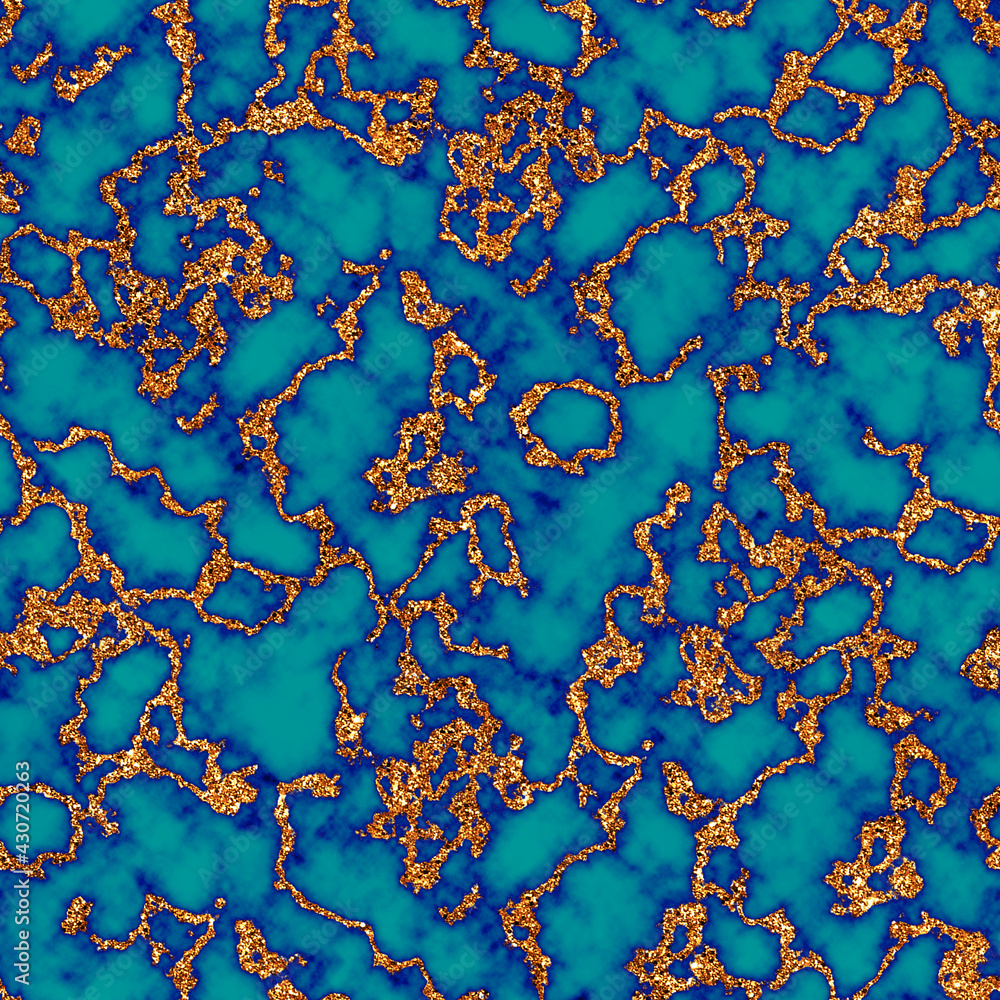 Blue background, Azure marble seamless pattern, Blue Marble with gold ...