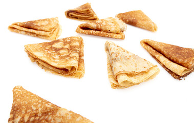 Poster - Pancakes made from dough isolated on a white