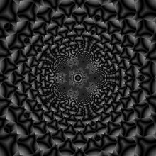 3d Effect - Abstract Black White Fractal Pattern