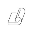 Insulation roll line outline icon