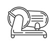© passionart - Food slicer pixel perfect icon vector. Kitchen small appliances line sign. Household tools symbol for app, web.