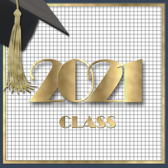 Wall Mural - 2021 class graduation card