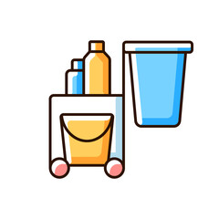 Poster - Cleaning service RGB color icon. Housekeeping is operational department in hotel which is responsible for cleanliness of customer rooms. Isolated vector illustration