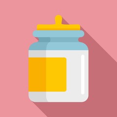 Poster - Food storage jar icon, flat style