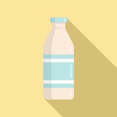 Sticker - Milk bottle icon, flat style