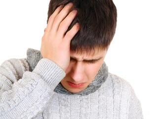 Canvas Print - Young Man feels Headache