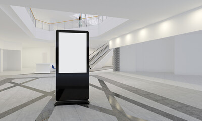 Sticker - Modern empty totem, kiosk, digital signage, 3d rendering