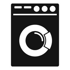 Wall Mural - Wash machine icon, simple style