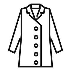 Sticker - Coat dry cleaning icon, outline style