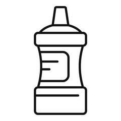 Sticker - Wash machine cleaner icon, outline style