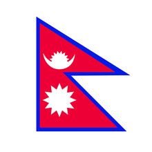 Nepal Flag Proportional Triangle Flag Vector, Asian Concepts