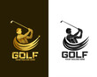 premium golf sport logo design template