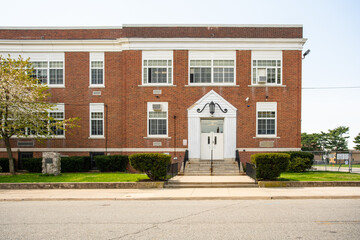 Wall Mural - Exterior view of a typical American school building