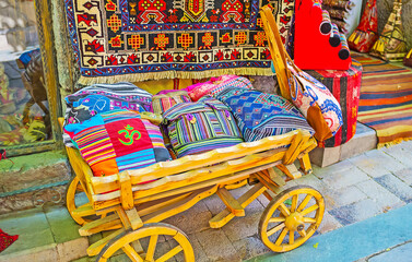 Wall Mural - The wooden cart at souvenir store, Antalya, Turkey